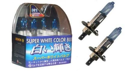 H1 Super hvite gassfylte pærer 12v 100w pr.par