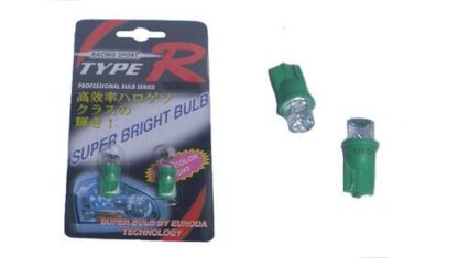 T-10 (10mm) Grønne led park/blinklys 12V pr.par