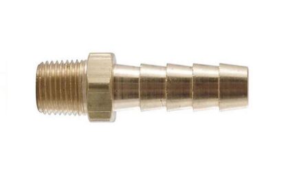 1/4NTP til 1/4 (6mm). Rett messingtilkobling